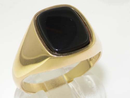 UKヴィンテージ 9K ブラッドストーン シグネットリング 13号 Vintage